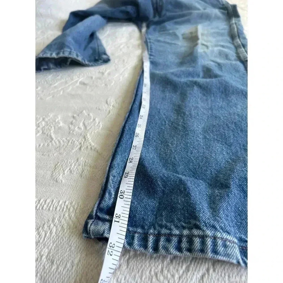 Vintage Rustler Jeans Men's 38x32 Blue Classic Straight 100% Soft Cotton Faded - Picture 6 of 13